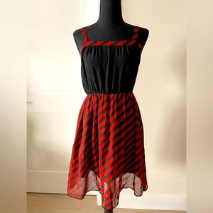 Vintage high waist dress with diagonal stripes. Fits sz Small. Great condition!